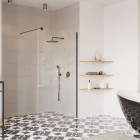 Massi Walk in Fix ścianka wolnostojąca Walk-in 70 cm czarny mat MSKP-FA1021-70-BL