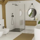 Massi Walk in Fix ścianka wolnostojąca Walk-in 70 cm czarny mat MSKP-FA1021-70-BL