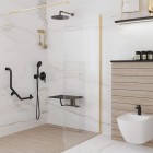 Massi Walk in Fix ścianka wolnostojąca Walk-in 70 cm złota MSKP-FA1021-70-G