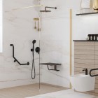 Massi Walk in Fix ścianka wolnostojąca Walk-in 70 cm złota MSKP-FA1021-70-G