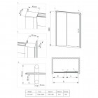 Deante Cynia drzwi prysznicowe przesuwne 100 cm KTC 010P