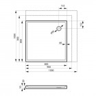 Massi Primero brodzik kwadratowy 80x80 cm MSBR-D102A-80-80