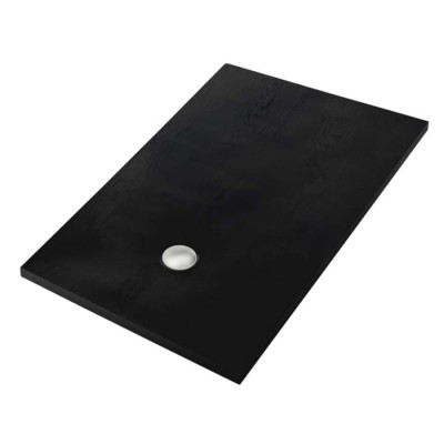 Massi Legno brodzik prostokątny 80x120 cm czarny MSBRK-LE-12080