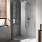 Kermi Cada XS ścianka wolnostojąca Walk-in 120 cm czarny soft CKTWF120203PK