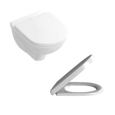 Villeroy&Boch O.Novo Combi Pack miska wisząca bezrantowa z deską 5688HR01