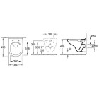 Villeroy&Boch O.Novo Combi Pack miska wisząca bezrantowa z deską 5688HR01