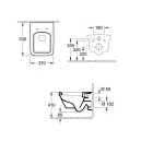 Villeroy&Boch Architectura Combi Pack miska wisząca bezrantowa z deską 5685HR01