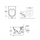Villeroy&Boch Architectura Combi Pack miska wisząca bezrantowa z deską 5684HR01