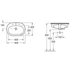 Villeroy&Boch O.Novo umywalka wpuszczana w blat 56x40,5 cm 41615601