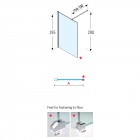 Novellini Giada H ścianka wolnostojąca Walk-in 60 cm czarny mat