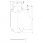 Elita Meble lustro owalne 50/100 cm 167567