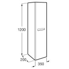 Roca Gap-N słupek wiszący 120 cm biały połysk A857367806