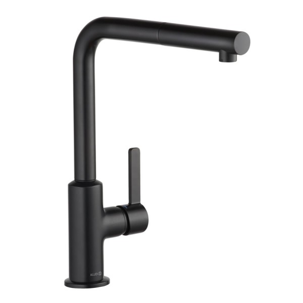 Kludi L-ine S bateria kuchenna z wyciąganą wylewką czarny mat 408513975