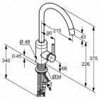 Kludi Bozz bateria kuchenna z wyciąganą wylewką