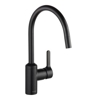 Kludi Bozz bateria kuchenna z wyciąganą wylewką czarny mat 428513978