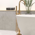 Oltens Molle bateria wannowa wolnostojąca złoty połysk 34300800