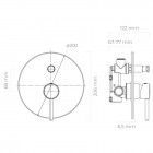 Oltens Molle kompletny zestaw prysznicowy podtynkowy deszczownica 30 cm 36600100