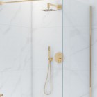 Oltens Molle kompletny zestaw prysznicowy podtynkowy deszczownica 30 cm złoty połysk 36603800