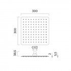 Oltens Molle kompletny zestaw prysznicowy podtynkowy deszczownica 30 cm złoty połysk 36603800