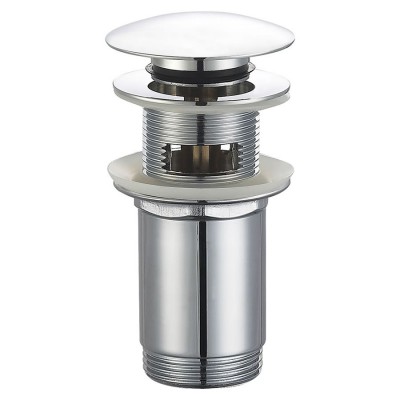 Oltens Halsa korek do umywalki klik klak okrągły z przelewem chrom 05101100