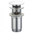 Oltens Halsa korek do umywalki klik klak okrągły z przelewem chrom 05101100