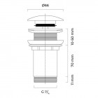 Oltens Rovde korek do umywalki klik klak okrągły bez przelewu chrom 05201100