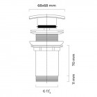 Oltens Rovde korek do umywalki klik klak kwadratowy bez przelewu chrom 05202100