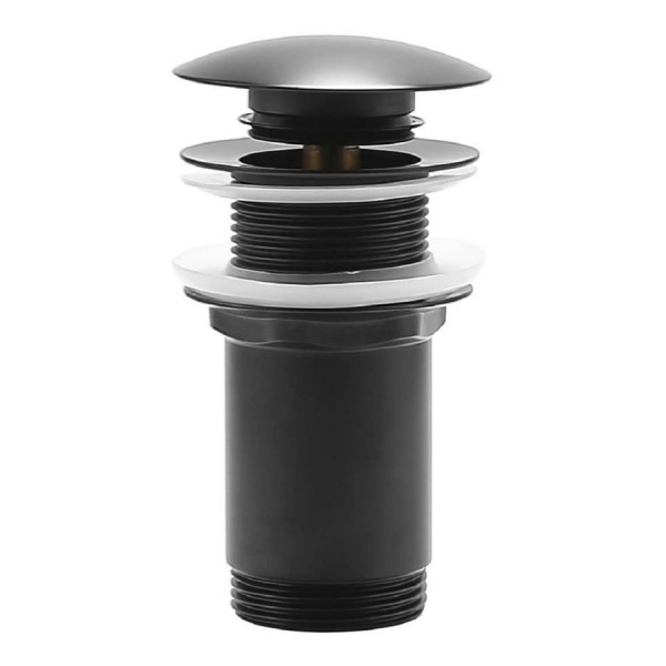 Oltens Rovde korek do umywalki klik klak okrągły bez przelewu czarny mat 05200300