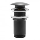 Oltens Rovde korek do umywalki klik klak okrągły bez przelewu czarny mat 05200300