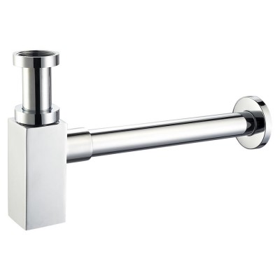 Oltens Hervik syfon umywalkowy mosiężny kwadratowy chrom 02601100