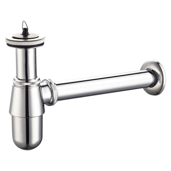 Oltens Molde syfon umywalkowy mosiężny butelkowy z korkiem chrom 02603100