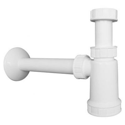 Oltens Harkan syfon umywalkowy butelkowy plastikowy biały 02101000