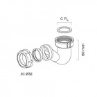 Oltens Viskan syfon bidetowy plastikowy 01101000