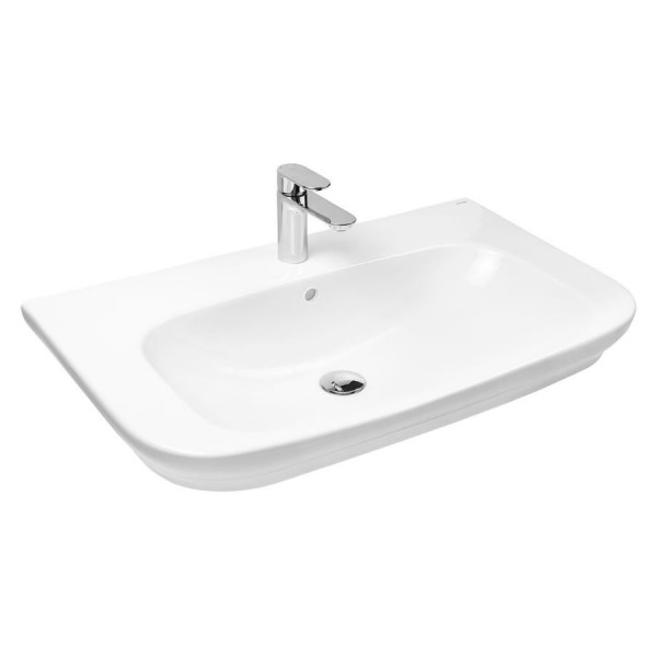 Oltens Gulfoss umywalka 80x46 cm nablatowa częściowo wpuszczana biała 41402000
