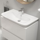Oltens Gulfoss umywalka 80x46 cm nablatowa częściowo wpuszczana biała 41402000