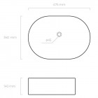 Oltens Hamnes umywalka 47,5x34 cm nablatowa owalna biała 40309000