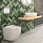 Oltens Hamnes umywalka 47,5x34 cm nablatowa owalna biała 40309000