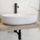 Oltens Hamnes umywalka 47,5x34 cm nablatowa owalna biała 40309000