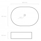 Oltens Hamnes umywalka 60x42,5 cm nablatowa owalna biała 40315000