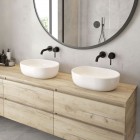 Oltens Hamnes umywalka 47,5x34 cm nablatowa owalna biała 40309000