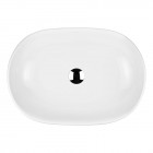 Oltens Hamnes umywalka 60x42,5 cm nablatowa owalna biała 40315000