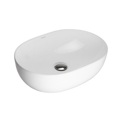Oltens Hamnes Thin umywalka 49,5x35,5 cm nablatowa owalna biała 40319000