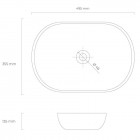 Oltens Hamnes Thin umywalka 49,5x35,5 cm nablatowa owalna biała 40319000