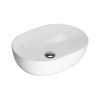 Oltens Hamnes Thin umywalka 49,5x35,5 cm nablatowa owalna biała 40319000