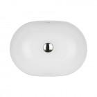 Oltens Hamnes Thin umywalka 49,5x35,5 cm nablatowa owalna biała 40319000