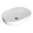 Oltens Hamnes Thin umywalka 60,5x41,5 cm nablatowa owalna biała 40320000