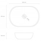 Oltens Hamnes Thin umywalka 60,5x41,5 cm nablatowa owalna biała 40320000