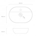 Oltens Hamnes Thin umywalka 51x39 cm nablatowa owalna biała 41313000