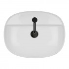 Oltens Hamnes Thin umywalka 51x39 cm nablatowa owalna biała 41313000