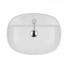 Oltens Hamnes Thin umywalka 51x39 cm nablatowa owalna biała 41313000